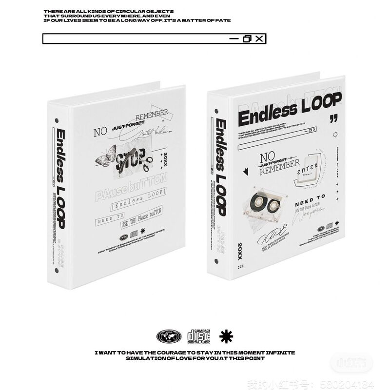 Infinite loop cardboard storage small 3 inch hard shell card book four Palace loose leaf star album storage