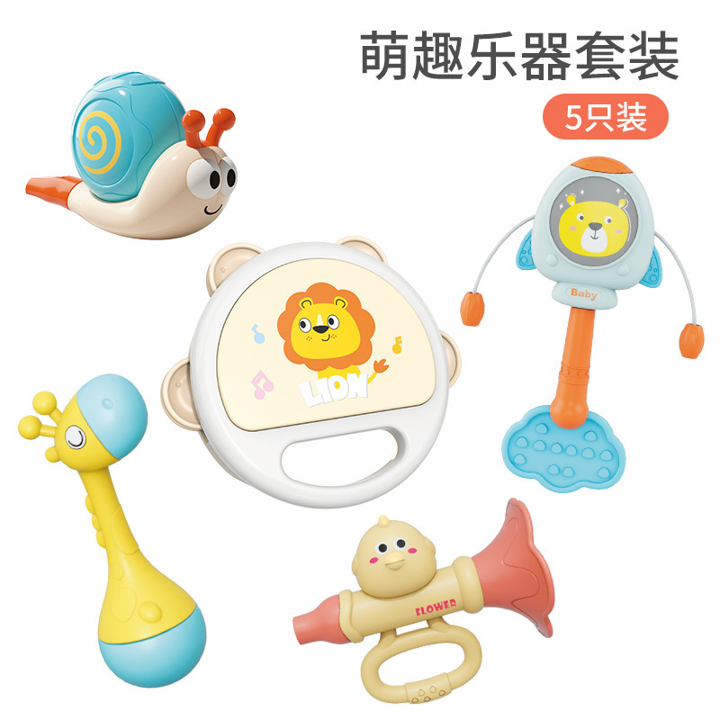 Traje de instrumentos musicales para bebés Orff de venta caliente transfronteriza traqueteo para bebés