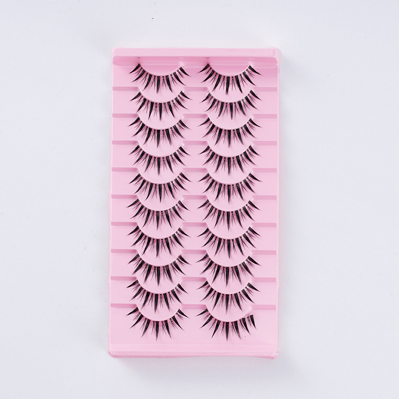 Pestañas postizas de diablo insertadas a mano natural grueso suave par de pelo de hadas Injerto de pestañas de dibujos animados al por mayor