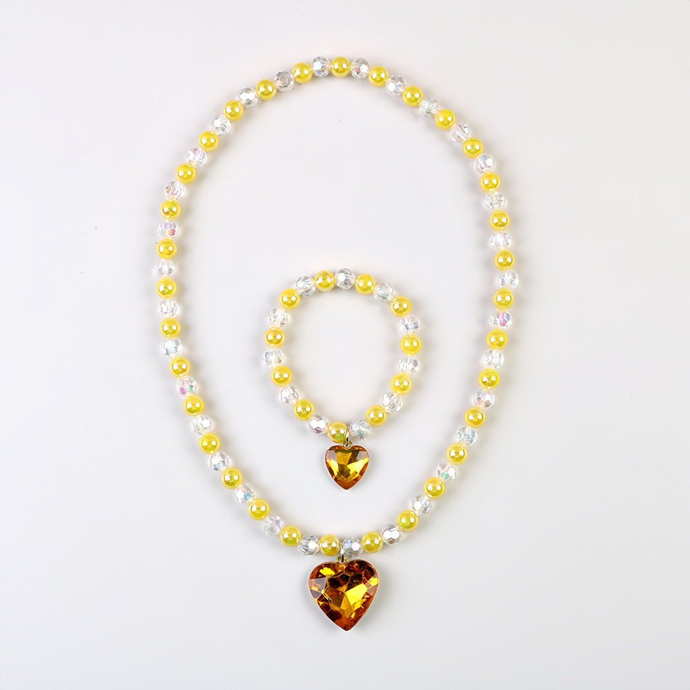 골든 하트 2 피스 세트 [투명 가방]