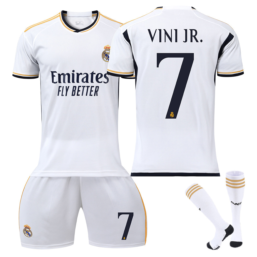 2324 Camiseta de fútbol del Real Madrid No. 7 Vinicius 5 Camiseta Belingham Mbappé 10 Modric Cross-border