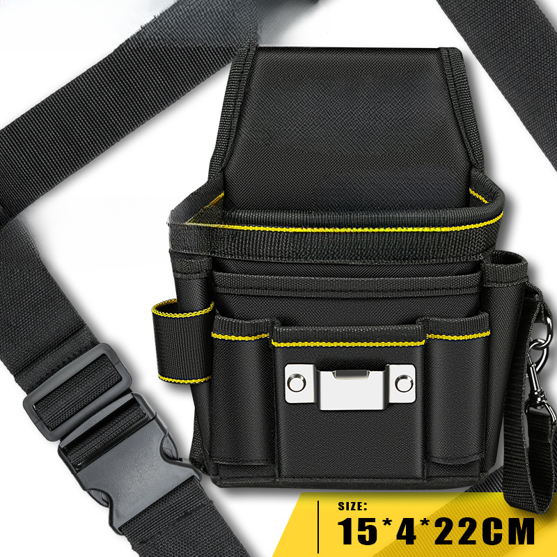 Changshengke kit de herramientas lona multifunción electricista riñonera mantenimiento engrosado hardware bolsa de herramientas bolsa de electricista de madera pequeña