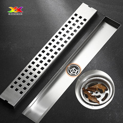 304 Stainless Steel Rectangular Floor Drain | Hotel Shower Room Square Long Floor Drain | High-Capacity, Odor-Proof Long Floor Drain