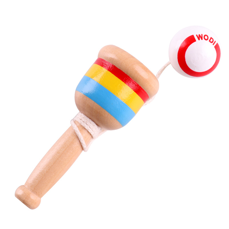 Habilidad de madera Taza mano-ojo coordinación ejercicio juguete juego tradicional competencia niños Interactivo Kindergarten Suministros