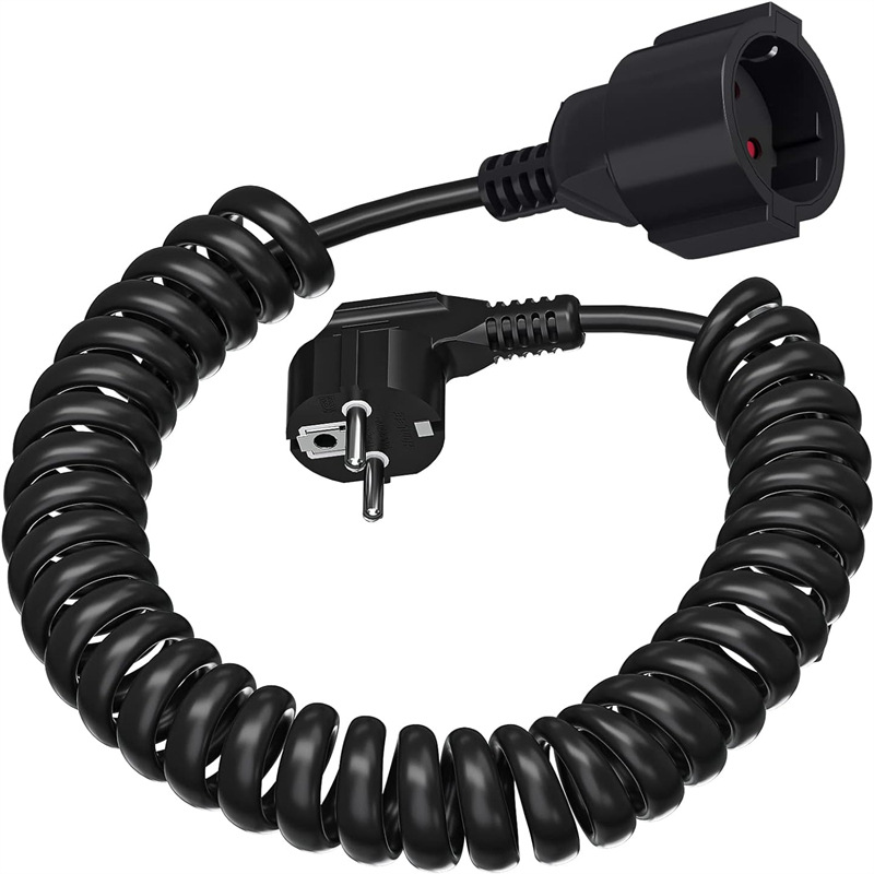 舒科拉伸电缆，螺旋接触保护电缆IP20（230V/16A）电源线