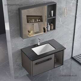 卫浴太空浴室柜组合卫生间洗漱盆小户洗手台盆一体陶瓷洗脸盆洗澡