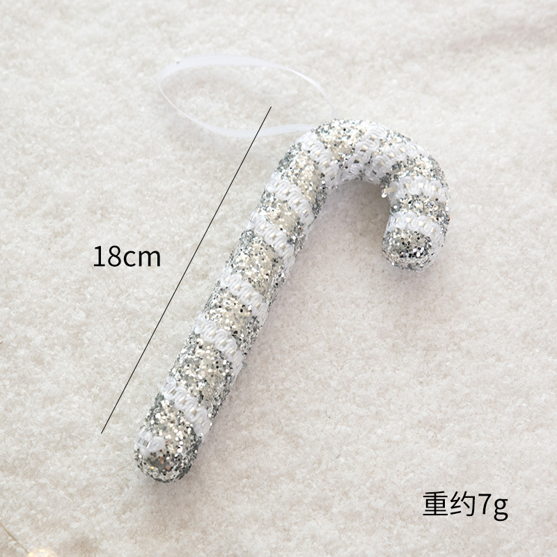 NUCHI decoración navideña transfronteriza bola de Navidad pintada bastón colgante de árbol de Navidad adorno de Navidad pequeño colgante