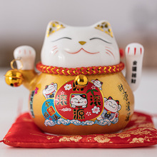 招财猫摆件大小号自动摇手店铺收银台前台家居客厅装饰发财猫礼物