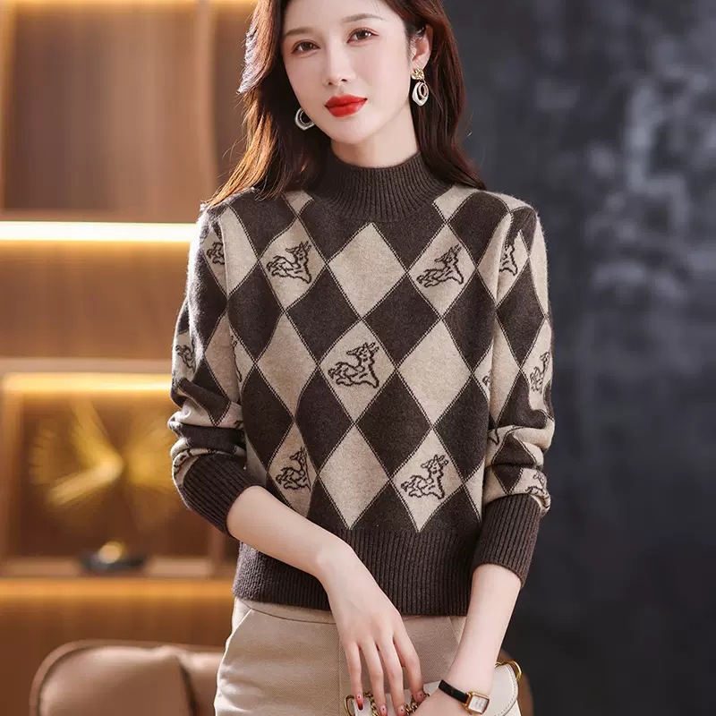 Demi-season short base body-friendly fashionable knitted winter…