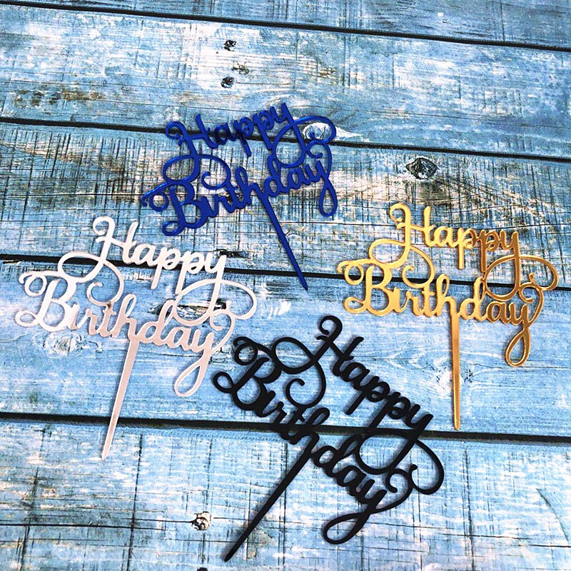 Acrylic cake topper letter baking decoration insert happy birthday cake birthday party cake decoration Acrylic cake topper letter baking decoration insert happy birthday cake birthday party cake decoration