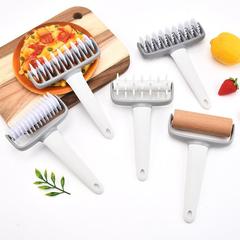 Pizza Rolling Pin Set Baking Tool Patterned Plastic Slotted Turner Multi-purpose Rolling Cutter Creative Noodle Rolling Cutter