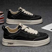 男式板鞋透气防臭黑色布鞋爆款迷彩板鞋防滑休闲运动低帮潮鞋