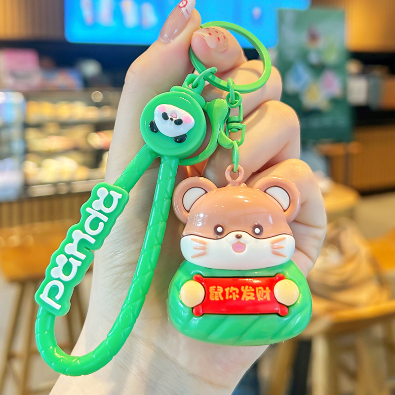 2025 nuevo estilo zodiaco zodiaco zongzi llavero lindo dibujos animados dragón serpiente caballo muñeca pareja mochila bolso colgante