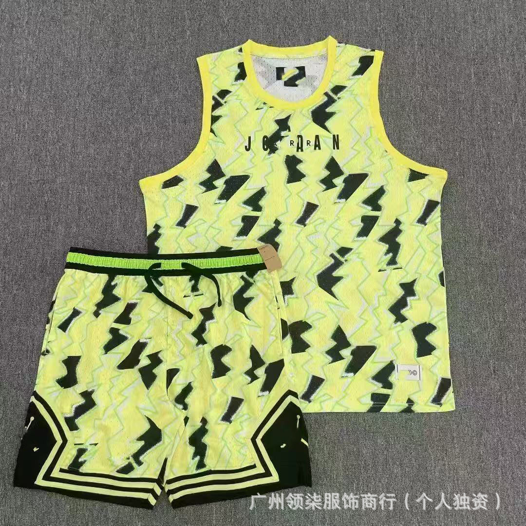Nuevo chaleco de baloncesto deportivo Flying Man más pantalones cortos secado rápido transpirable relajado diario ocio correr chaleco deportivo image 27