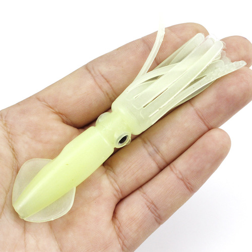 Lure High Soft Baits 10cm Bioluminescent Octopus Imitation for Sea Fishing, Cross-Border Casting Fishing Gear Squid Artificial Lure