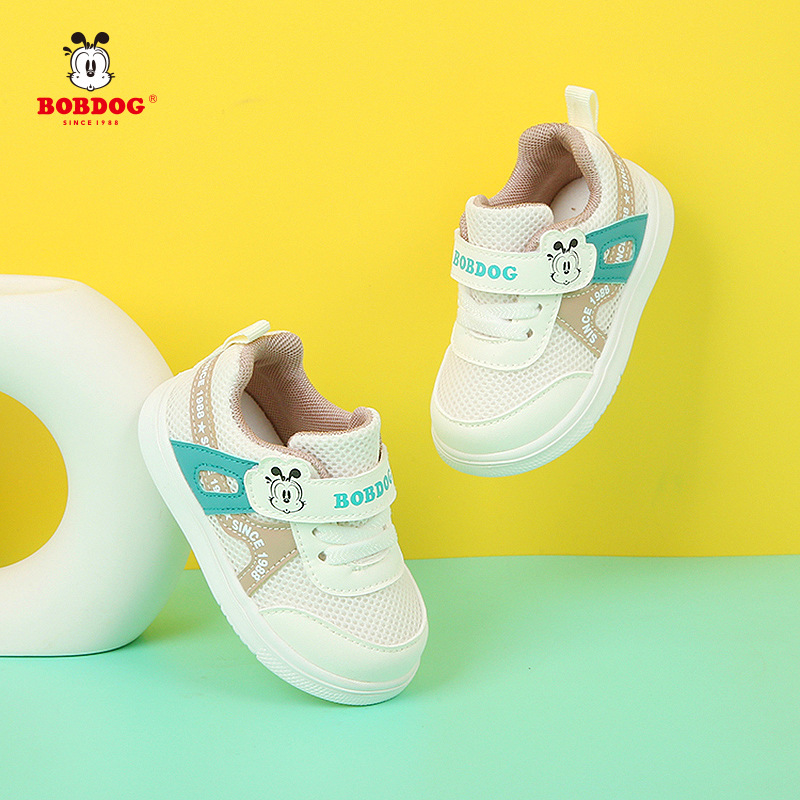 Zapatos versátiles para niños pequeños, nuevo modelo 2025 primavera/verano, malla transpirable, antideslizantes, modernos, casuales, zapatos infantiles Babudou.