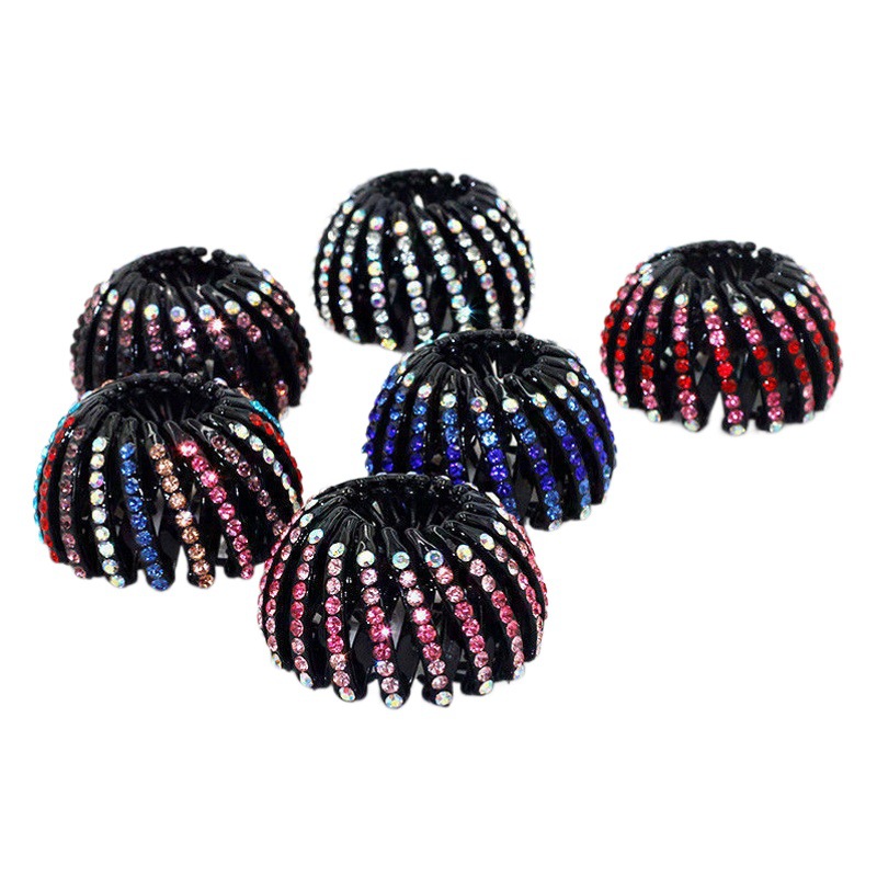 Rizador de pelo de Nido de Pájaro de estilo coreano horquilla rota rizador de pelo subred bola roja cabeza horquilla anillo de pelo accesorios para el cabello pinza de pelo