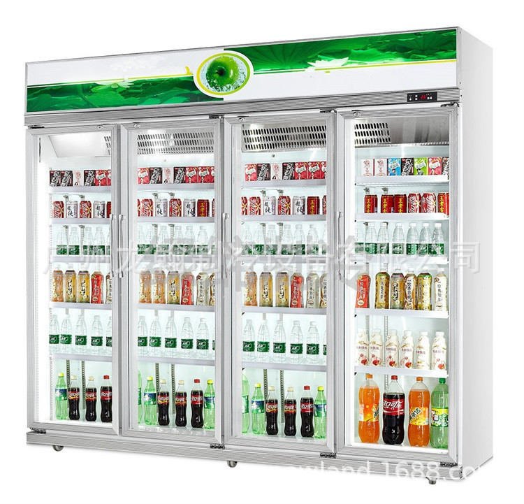 冷藏展示柜商用立式酒吧冰柜便利店冰箱饮料柜风冷四门啤酒柜