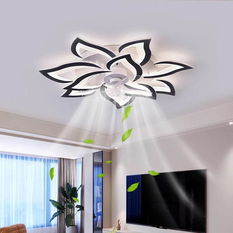 Nuevo ventilador de techo del dormitorio del norte de Europa creativo para el hogar moderno comedor sala de estar 85 - 265v ventilador de luz image 1
