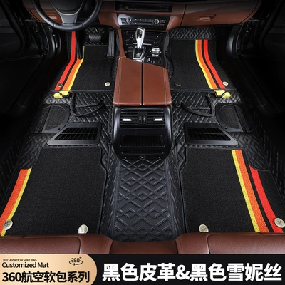 Surrounded Floor Mats Embedded 360: Ayaqaltılar (Kovriklər) - national-package-installation-black-black-chenille
