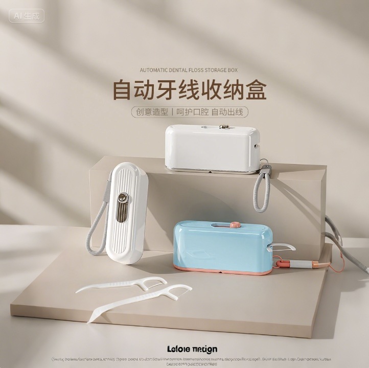 2025新款自动牙线盒便携随身迷你牙线收纳盒牙签剔牙线棒自动弹出|undefined