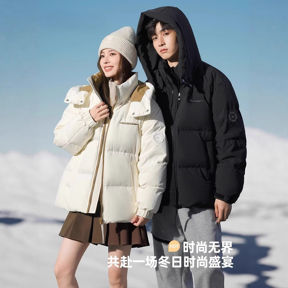 Hombres y mujeres parejas de ropa de plumón anti-temporada ropa de pan holgada coreana moda de invierno chaqueta de algodón gruesa abrigo de moda