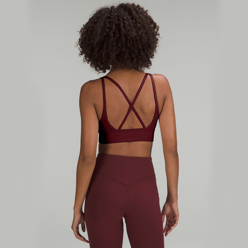 Lulu Same-style Pilates Sports Underwear Vest Naked Shockproof Yoga Beauty Back with Fitness Running Bra