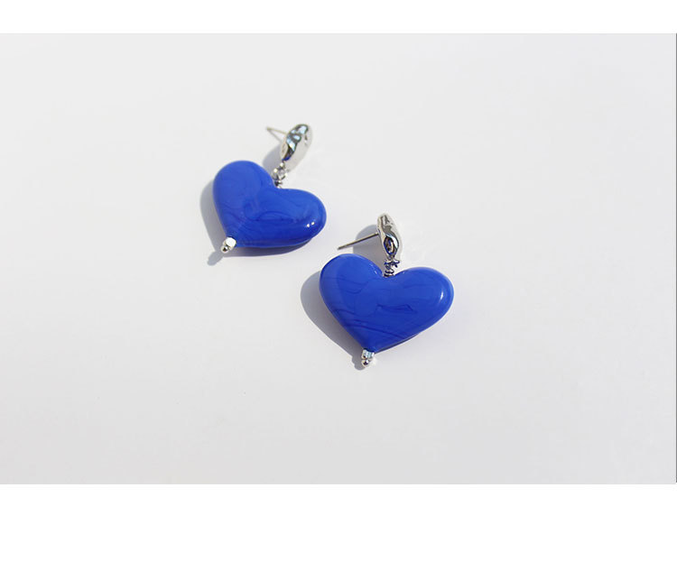 Simple Style Heart Shape Brass Drop Earrings Plating Copper Earrings 1 Pair display picture 5