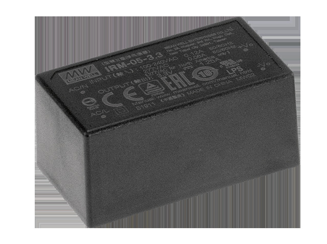 台湾明纬 IRM-05-5 5W 5V 超小型AC-DC模块电源直流1A插脚型