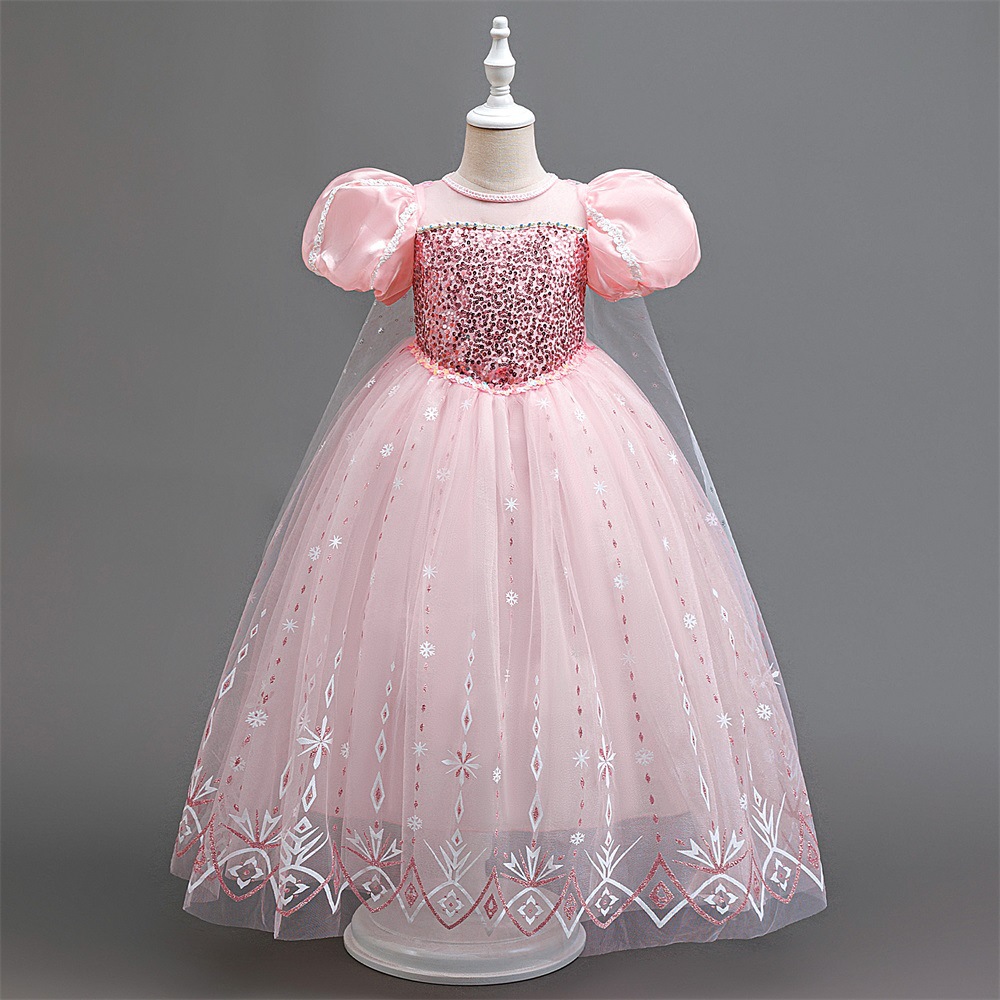 Vestido DE LOS NIÑOS vestido de princesa Frozen 2 niñas Aisha lentejuelas vestido de copo de nieve Frozen vestido de soplo