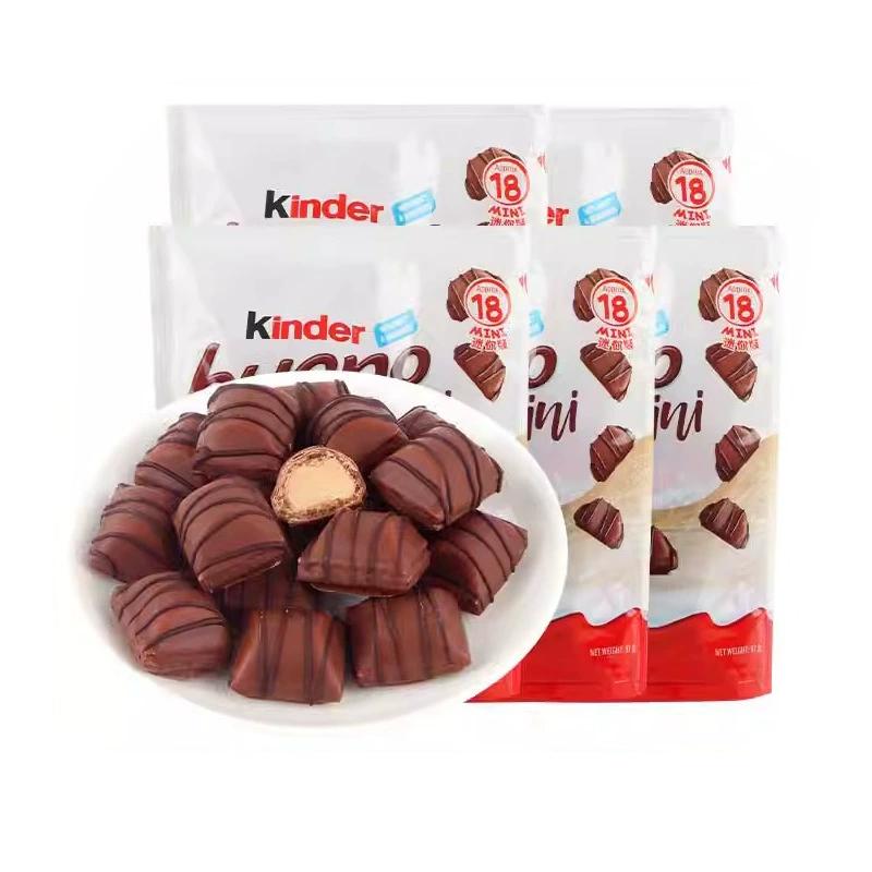 Шоколадный снек Kinder Buono mini, вафельная начинка с фундуком, яркая упаковка 97,2 г