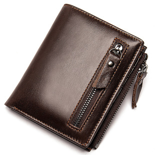 Leather Wallet���Q�羳��Ƥ�Q���X����ʿ�^��ţƤ�̿��X�A���װ�
