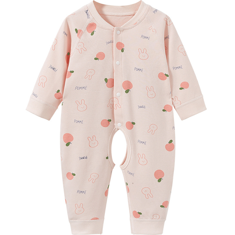 Mono para bebé, primavera, otoño, invierno, unisex, recién nacido, algodón puro, capa base fina, mono con abertura en la entrepierna, traje para gatear, ropa de bebé