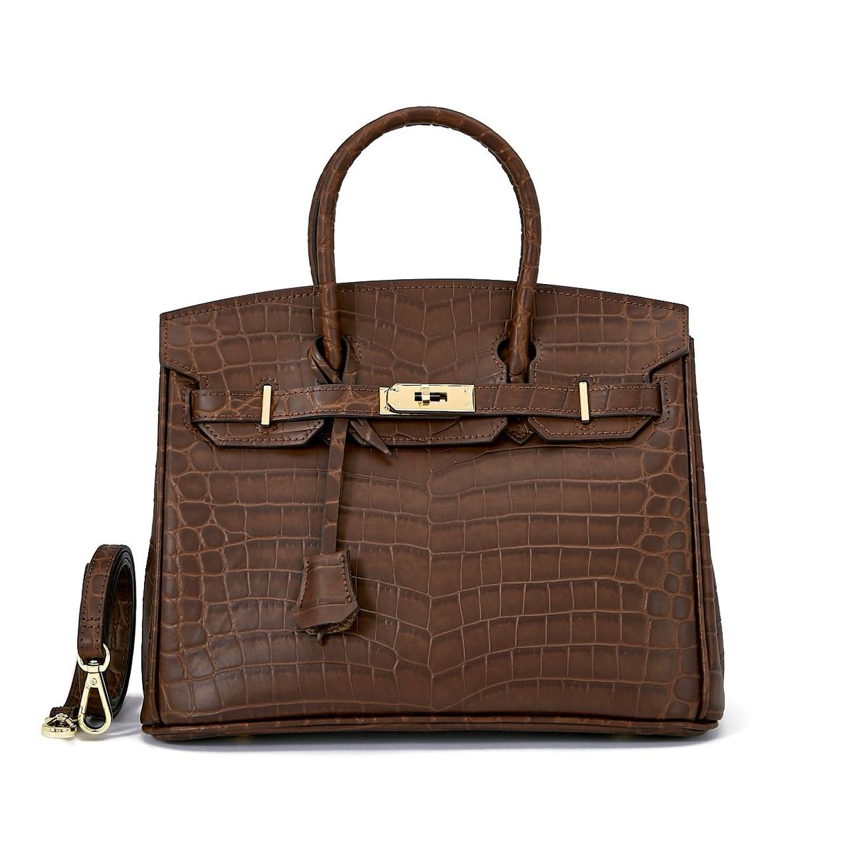 Platinum capacious matte one-shoulder bag