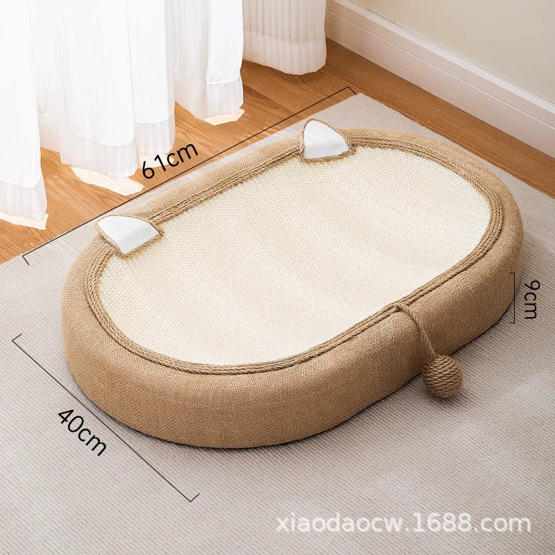 Jute cat scratch board cat bed wear-resistant non-shedding hemp rope integrated paw board large cat