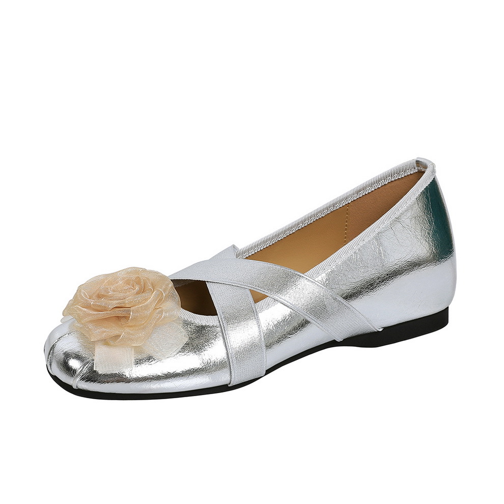 836-10 Camellia Flower Vintage Round-Toe Mary Jane Women's Flat Cross Elastic Strap Soft Sole Height-Increasing Single_vogvips.com