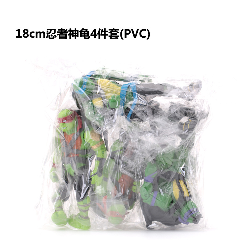 (2개) 클래식 영화 버전 4 닌자 거북이 뜨거운 판매 손 모델 장난감 인형 모양 움직일 수있는 수집품