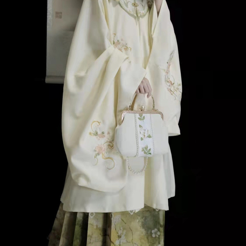 L9Y明代制【沐秋】成人女性漢服日常刺繍立襟雲肩セット秋冬スタイル古風馬|undefined