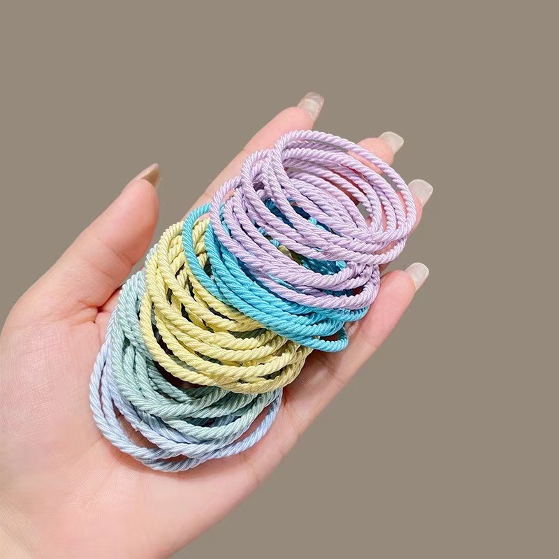 Cuerda de pelo 2021 nueva banda de goma elástica alta cuerda de lazo de cabello para mujer tocado durable banda de pelo simple