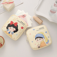 漫画KTプリンセス生理用ナプキン叔母タオル収納バッグ大容量小型ポータブルかわいい少女キャンバス月事バッグ