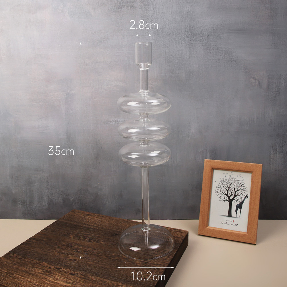 Candelaria de cristal moderna europea simple para el hogar accesorios de boda candelabros decoración para el hogar candelabros de vidrio al por mayor