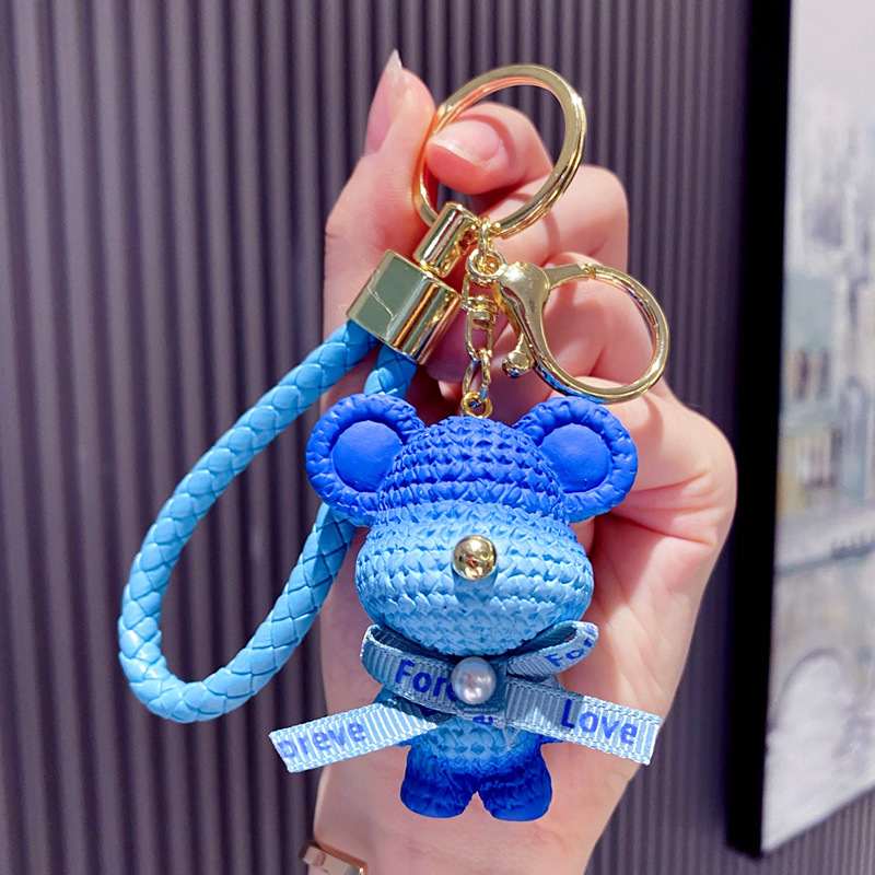 Оригинальный градиент смолы с большим головным медвежьими-гридами синий