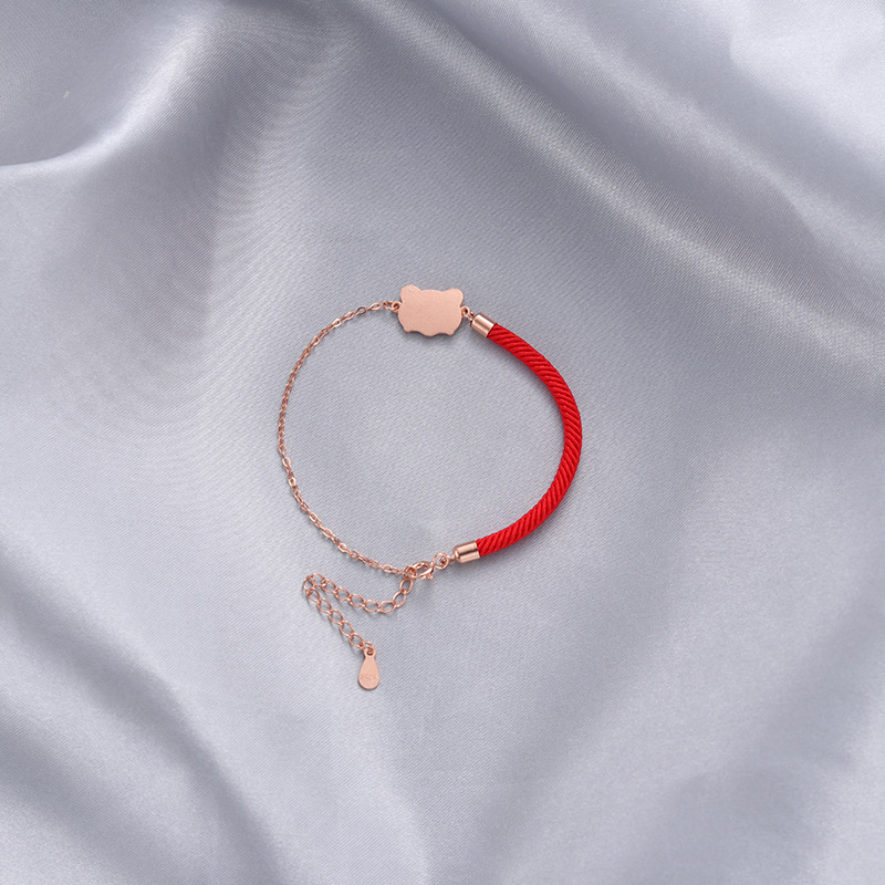 2023 nueva moda festiva pulsera de mujer estilo chino s925 plata esterlina gota aceite original vida Tigre año plata joyería pulsera