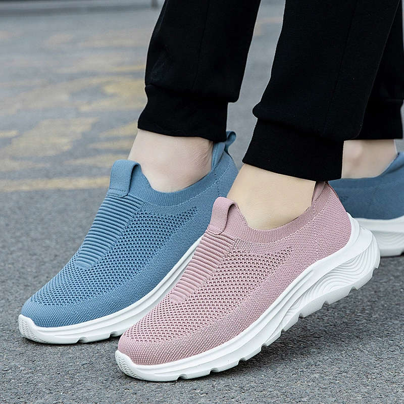 Трансграничная мужская обувь удобная дышащая пожилая обувь для ходьбы среднего и пожилого возраста обувь повседневная обувь мама спорт один педаль кроссовки