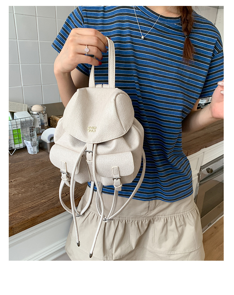 "College Style 2025 New Korean-style stylish mini Backpack, double pockets, lid style backpack, casual travel bag. undefined
