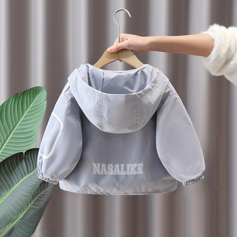 7661 chaqueta de primavera para niños, chico guapo, rompevientos con capucha coreana, ropa de moda de primavera y otoño 2025 nueva primavera