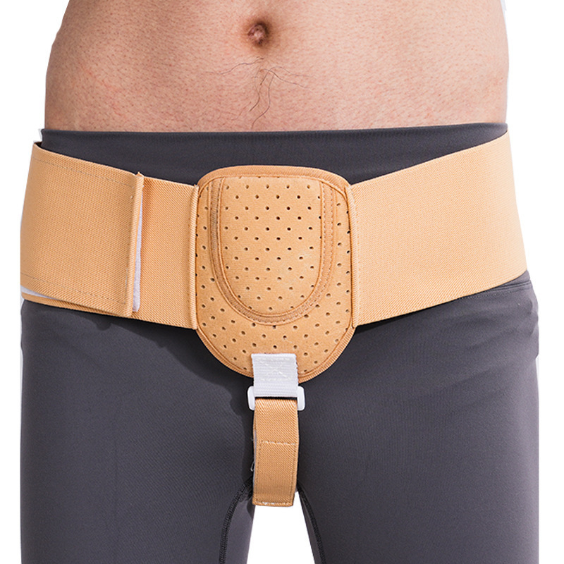 成人鼠径支持ヘルニアベルト付きウエスト調節可能な保護具保護固定ベルトhernia belt|undefined