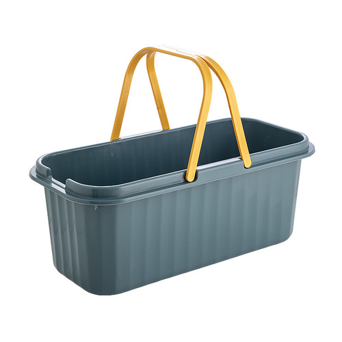 Household thickened and enlarged mop bucket water storage plastic bucket portable flat mop bucket plastic bucket rectangular large bucket