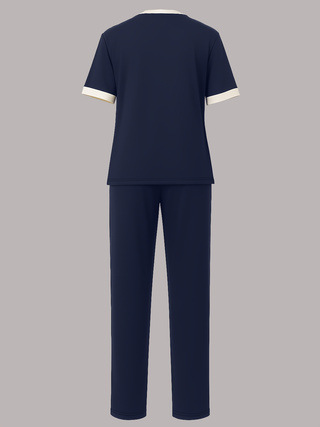 Damen Loungewear Set T-shirt Mit High-waist Hose Für Freizeit_voghion.com