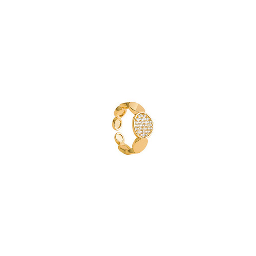 Ring for women, light luxury niche design, Internet celebrity same style double layer zircon open ring ring, cold style and trendy